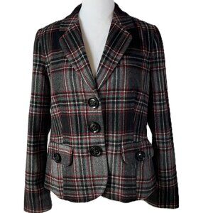 Vintage Talbots Petites Sz 14P  Wool Blazer Tartan Plaid, Old Money Quiet Lux